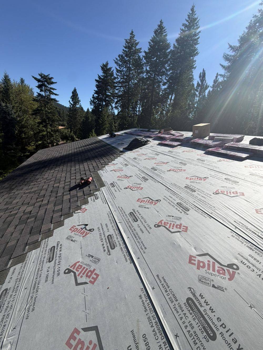 Ice-and-water membrane and underlayment